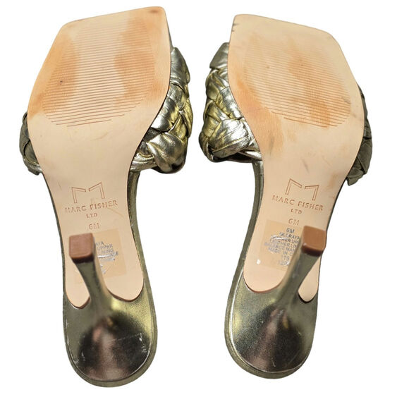 MARC Fisher Draya Heels Gold size 6 new with imperfections - Picture 5 of 9